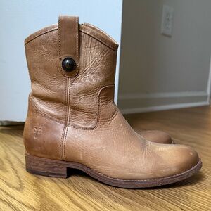 Frye Melissa Tan Leather Boots